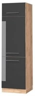Vicco K&uuml;hlumbauschrank Fame-Line, Anthrazit Hochglanz/Goldkraft Eiche, 60 cm...