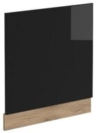 Vicco Frontblende R-Line, Schwarz Hochglanz/Goldkraft Eiche, 60 cm ohne...