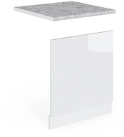 Vicco Frontblende R-Line, Wei&szlig; Hochglanz/Wei&szlig;, 60 cm, AP Marmor (1 St)