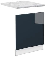 Vicco Frontblende Fame-Line, Dunkelblau Hochglanz/Anthrazit, 60 cm, AP Marmor...