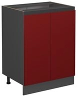 Vicco Unterschrank R-Line, Rot/Anthrazit, 60 cm J-Shape, ohne Arbeitsplatte...