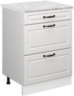 Vicco Unterschrank R-Line, Wei&szlig; Landhaus/Wei&szlig;, 60 cm AP Marmor (1-St)