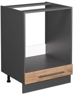 Vicco Herdumbauschrank Fame-Line, Goldkraft Eiche/Anthrazit, 60 cm ohne...