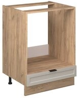 Vicco Herdumbauschrank Fame-Line, GrauBeige/Goldkraft Eiche, 60 cm ohne...