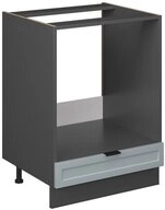 Vicco Herdumbauschrank Fame-Line, Hellblau-grau/Anthrazit, 60 cm ohne...