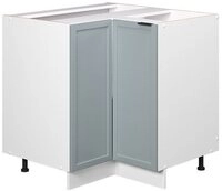 Vicco Eckunterschrank Fame-Line, Hellblau-grau/Wei&szlig;, 80.5 cm ohne Arbeitsplatte