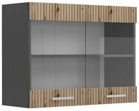 Vicco Glash&auml;ngeschrank R-Line, Artisan-Eiche/Anthrazit, 80 cm (1-St)