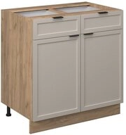 Vicco Unterschrank Fame-Line, GrauBeige/Goldkraft Eiche, 80 cm ohne...