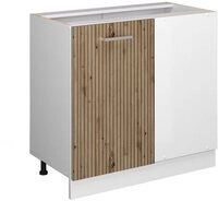 Vicco Eckunterschrank R-Line, Artisan-Eiche/Wei&szlig;, 86 cm ohne Arbeitsplatte...