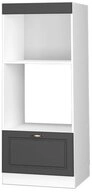 Vicco Mikrowellenumbauschrank Fame-Line, Anthrazit-Gold Landhaus/Wei&szlig;, 60 cm...