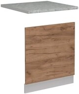 Vicco Frontblende R-Line, Goldkraft Eiche/Wei&szlig;, 60 cm AP Marmor (1 St)