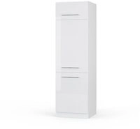Vicco K&uuml;hlumbauschrank Fame-Line, Wei&szlig; Hochglanz/Wei&szlig;, 60 cm (1-St)