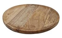 Spetebo Tablett Mango Holz Tablett massiv - &Oslash; 38 cm, Mango Holz, (St&uuml;ck, 1-tlg.,