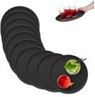 relaxdays Tablett 10er Set Serviertablett &Oslash; 35 cm, Kunststoff, (Set, 10-tlg., 10er