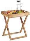relaxdays Tabletttisch klappbar Walnuss