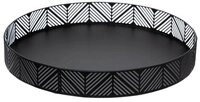Secret de Gourmet Tablett Dekoratives Tablett, K&uuml;che, schwarz, &Oslash; 30 cm - Secret de