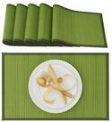 relaxdays Platzset Tischset 6er Set Bambus, (6 Tischmatten), gr&uuml;n