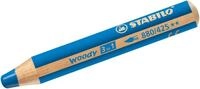 STABILO Buntstift Holzfarbstift woody 3 in 1 mittelblau (5 St&uuml;ck)
