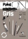 CLAIREFONTAINE Zeichenpapier PaintON Gris, Block A2, kopfseitig geleimt, 30...