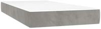 Boxspringmatratze Taschenfederkernmatratze Mittel Hellgrau 100x210x20 cm Samt,