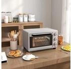 HOMCOM Minibackofen 21L Pizza-Ofen, Miniofen inkl. Backblech, Grillrost und