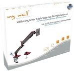 my wall Monitor-Halterung HL25-1L, (bis 35 Zoll, sehr beweglich, mit 2 USB...