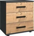 Wimex Nachttisch Stockholm, Nachtkommode 52cm breit, Made in Germany, Industrial