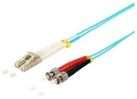 S-Conn Duplex Patchkabel LC/ST 50/125&micro; OM3 aqua 5,0m Glasfaserkabel