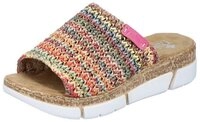Rieker Pantolette, Keilabsatz, Sommerschuh, Schlappen im Sommerlook