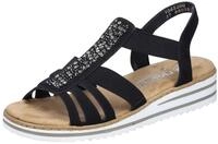 Rieker Keilsandalette, Sommerschuh, Sandale, Keilabsatz, mit Gummiz&uuml;ge f&uuml;r guten