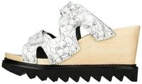 BERKEMANN Hamburg 1885 Erwachsene Holz Dory Pantolette Leder Keilpantolette