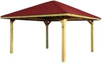 weka Pavillon Gartenoase 651 A Gr.2, inkl. roten Dachschindeln, 19 mm Massivholzdach
