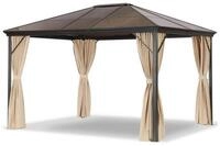 Leco Pavillon Metall-Profipavillon 300 x 365 cm, wasserdichtes Hardtop-Dach