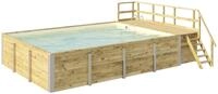 weka Rechteckpool 595 Gr. 2 mit Sonnendeck und Technikraum (Set, 10-tlg), BxLxH: