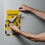 DURABLE Magnet DURABLE Magnetrahmen DURAFRAME&reg; MAGNETIC SECURITY A4 gelb/schwarz -