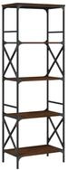 vidaXL B&uuml;cherregal B&uuml;cherregal 5 B&ouml;den Braun Eiche-Optik 59x35x171cm