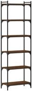 vidaXL B&uuml;cherregal, Buchregal 6 B&ouml;den Braun Eiche-Optik 60x30x188cm...