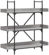 vidaXL B&uuml;cherregal NA B&uuml;cherregal 3 B&ouml;den Grau Sonoma 100x33x108,5 cm...