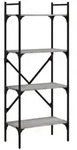 vidaXL B&uuml;cherregal NA B&uuml;cherregal 4 F&auml;cher Grau Sonoma 56x31,5x138,5 cm...