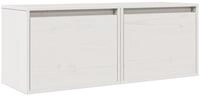 vidaXL Kommode, Wandschr&auml;nke 2 Stk. Wei&szlig; 45x30x35 cm Massivholz Kiefer