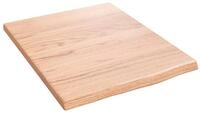 vidaXL Regal Wandregal Hellbraun 40x50x2 cm Massivholz Eiche Behandelt, 1-tlg.