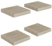 vidaXL Wandregal, Schwebende Wandregale 4 Stk. Eichefarben 23x23,5x3,8cm MDF