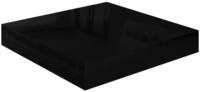 vidaXL Wandregal, Schweberegal Hochglanz-Schwarz 23x23,5x3,8 cm MDF