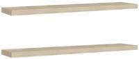 vidaXL Wandregal, Schwebende Wandregale 2 Stk. Eichefarben 120x23,5x3,8 cm MDF
