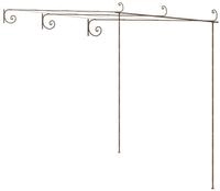 vidaXL Pergola, Garten-Pergola Antik-Braun 3x3x2,5 m Eisen