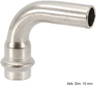Viega Wasserrohr Viega Sanpress Inox Bogen 90&deg; I-A, Modell 2316.1, 22 mm