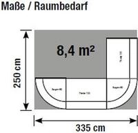 KERKMANN Empfangstheke L-Theke Bari Metall/Holz wei&szlig;