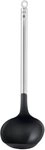 R&Ouml;SLE Sch&ouml;pfl&ouml;ffel BASIC LINE, Grau, Schwarz, B 9 cm, L 30 cm, Edelstahl 18/10,