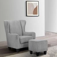 Home affaire Ohrensessel Chilly, Sessel mit Hocker (Set, 2-St., bestehend aus...