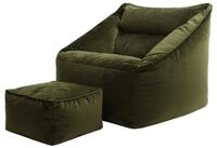 icon Sitzsack Riesen Sessel aus Samt &bdquo;Natalia" mit Hocker (Spar-Set, 1 x